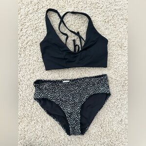 Athleta Black and White Swim Set